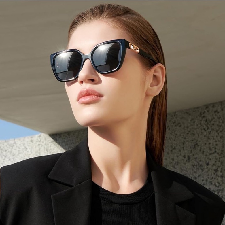 Nwt Bolan Oversized Polarized Black Sunglasses